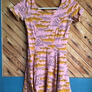 Nooworks Pink Dress with Yellow Fish Pattern
